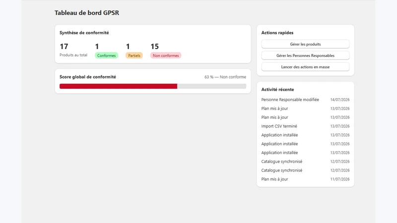 GPSR Compliance Manager