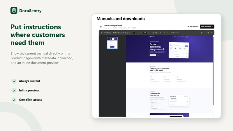 DocuSentry: Product Docs