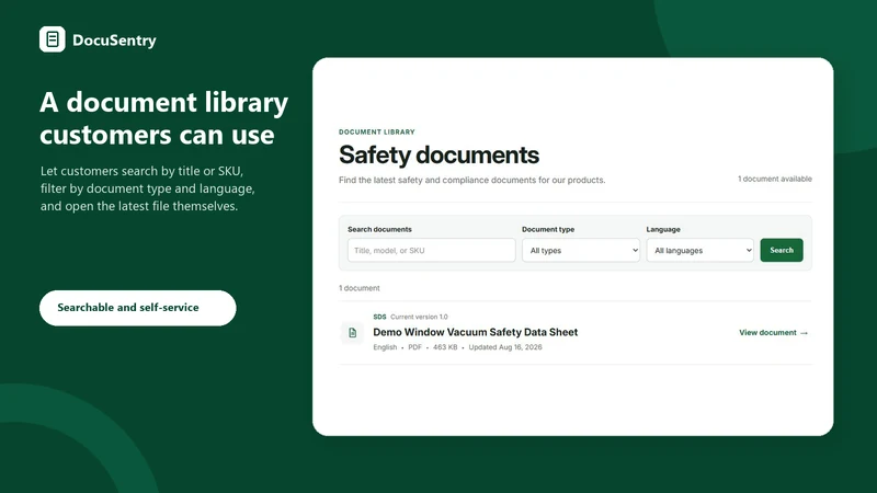 DocuSentry: Product Docs