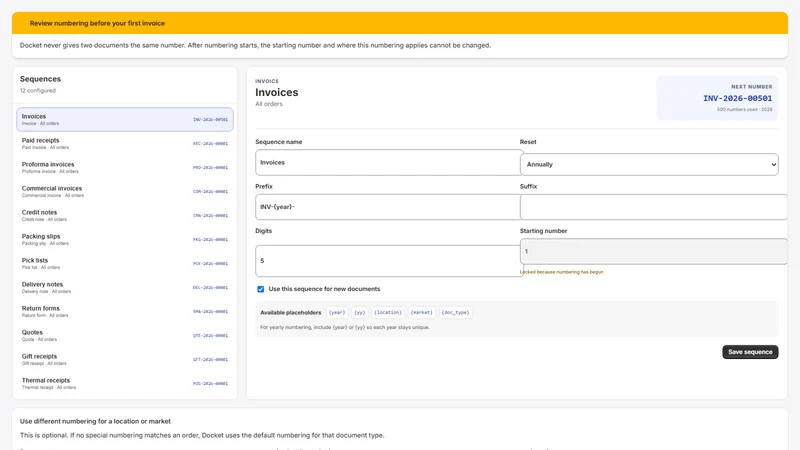 Docket: PDF Invoices & Print
