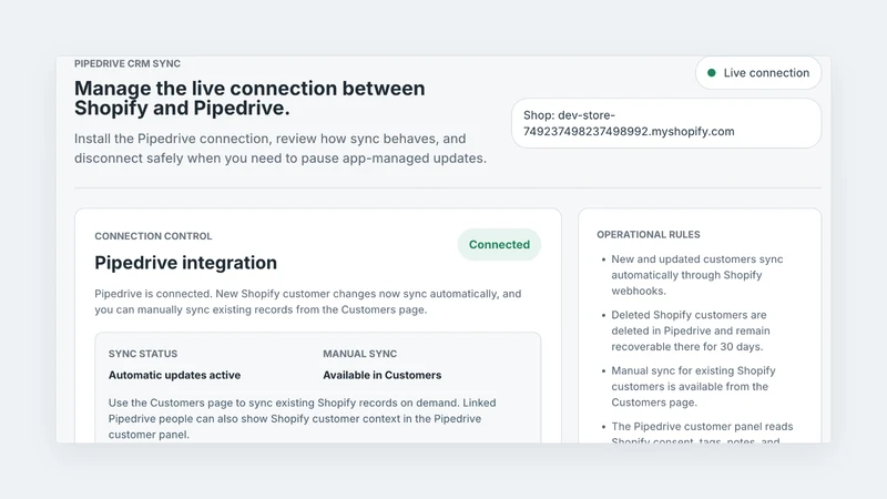 Pipedrive connector