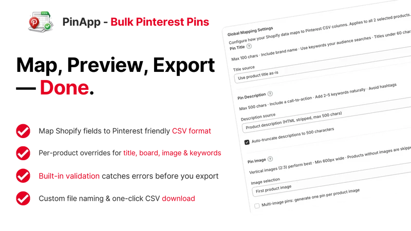 PinApp: Bulk Pinterest Pins