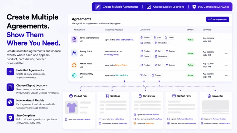 MI: Custom Agreement Checkbox