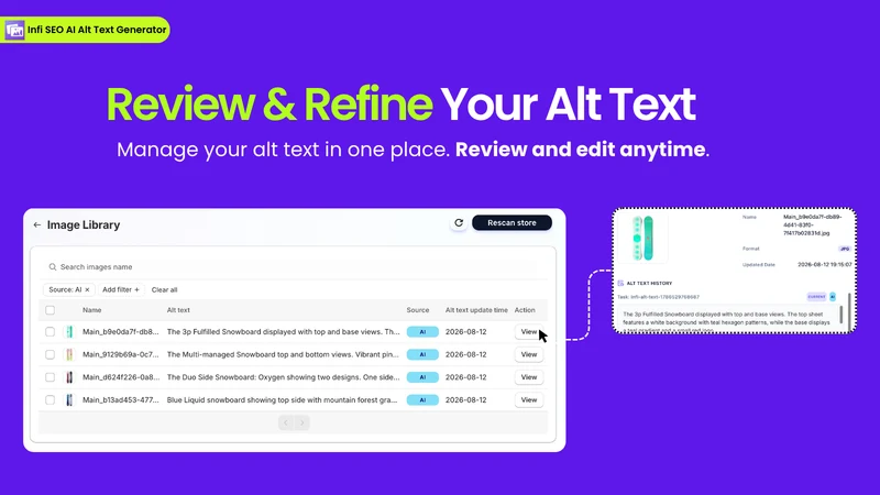 Infi SEO AI Alt Text Generator