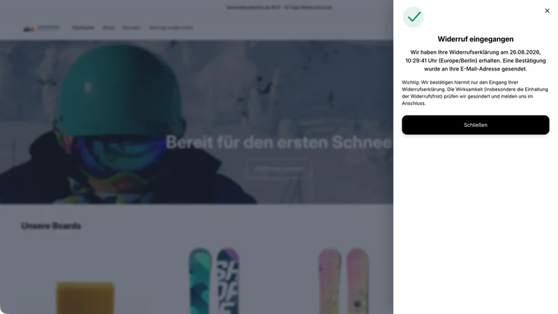 e‑Widerruf: withdrawal button