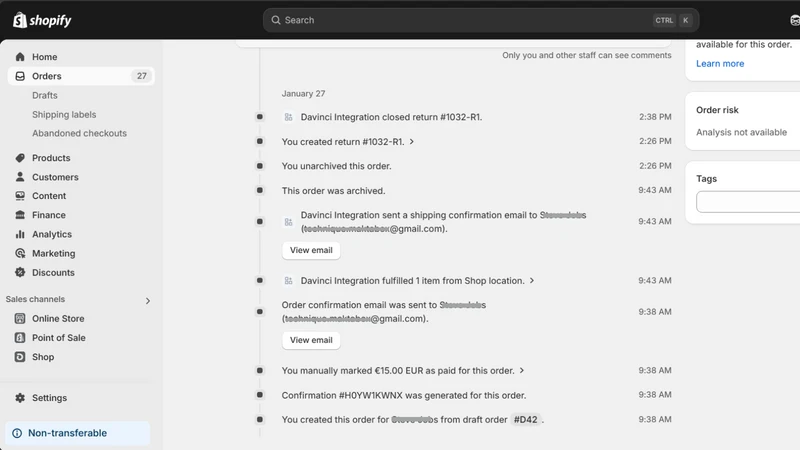 Davinci ERP Integration