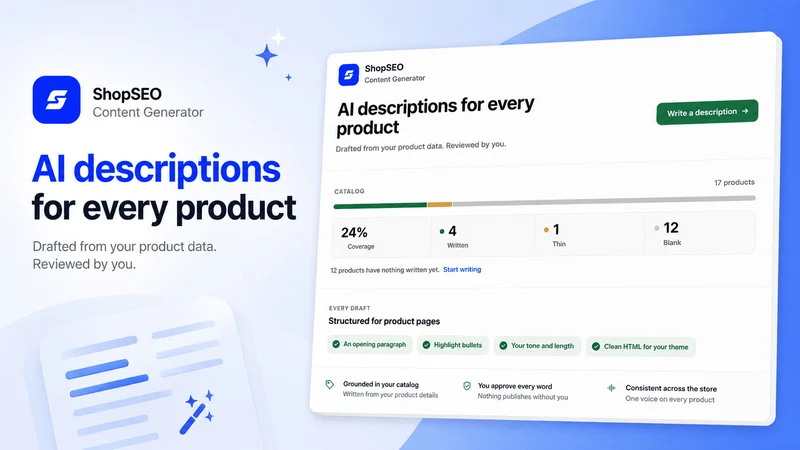 ShopSEO: AI Content Generator