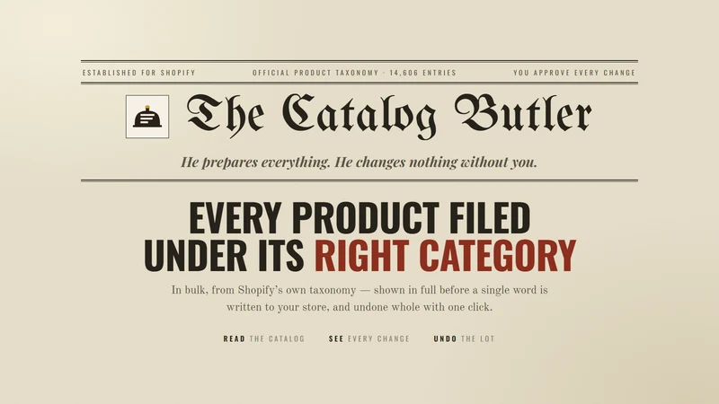Catalog Butler