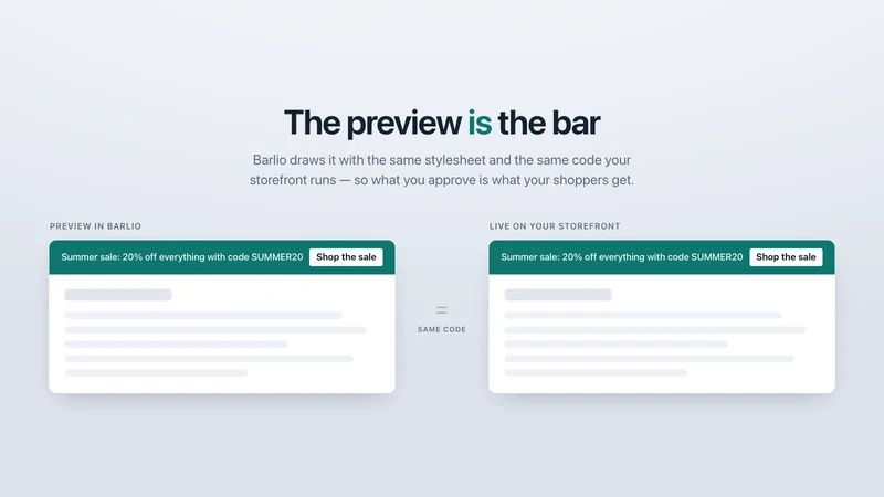 Barlio: Announcement Bar