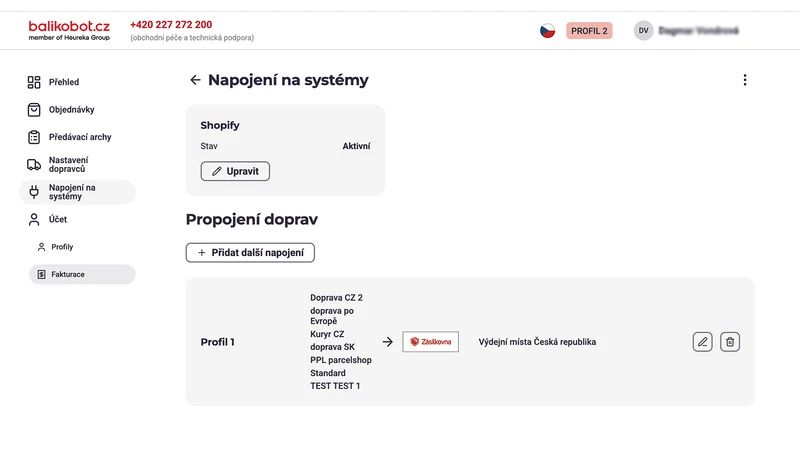Balikobot Shipping App