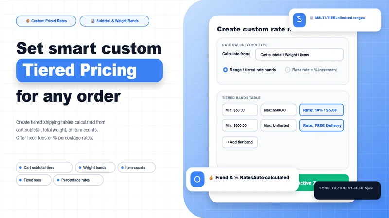 AIO Shipping Function & Rates