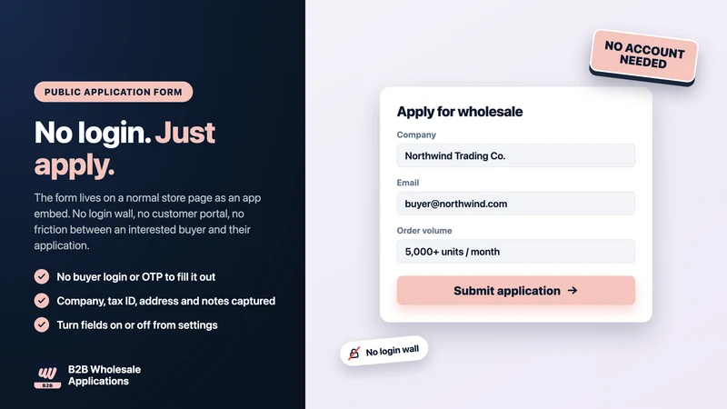 B2B Wholesale Applications