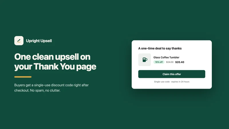 Upright: Thank You Page Upsell
