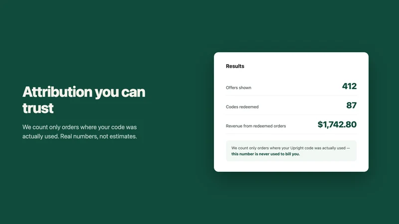 Upright: Thank You Page Upsell