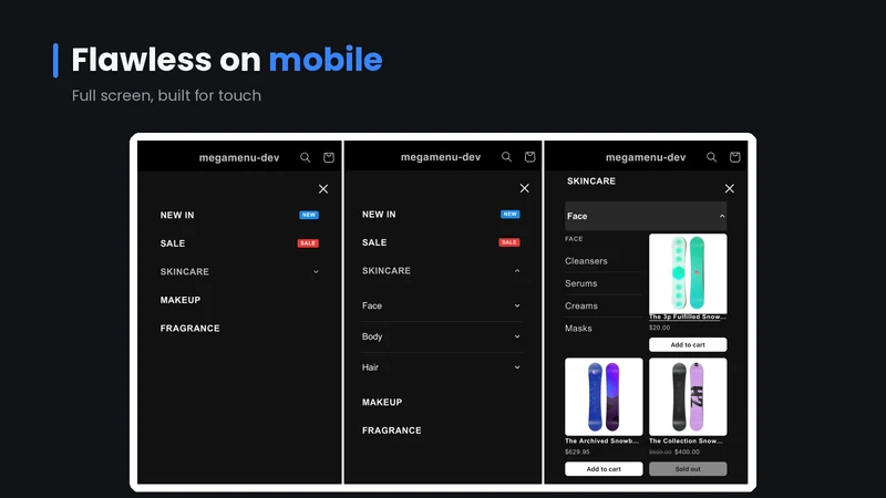 Uno Mega Menu, Nav Builder