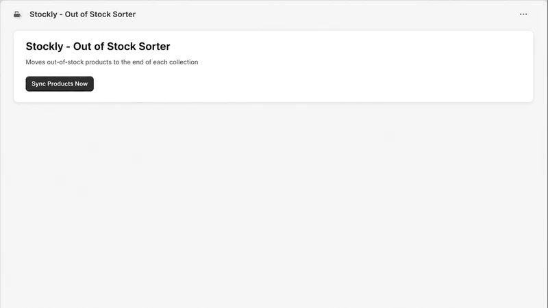 Stockly ‑ Out of Stock Sorter