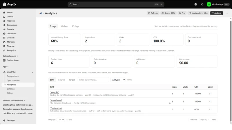 LinkPilot: Audit / Apply Links