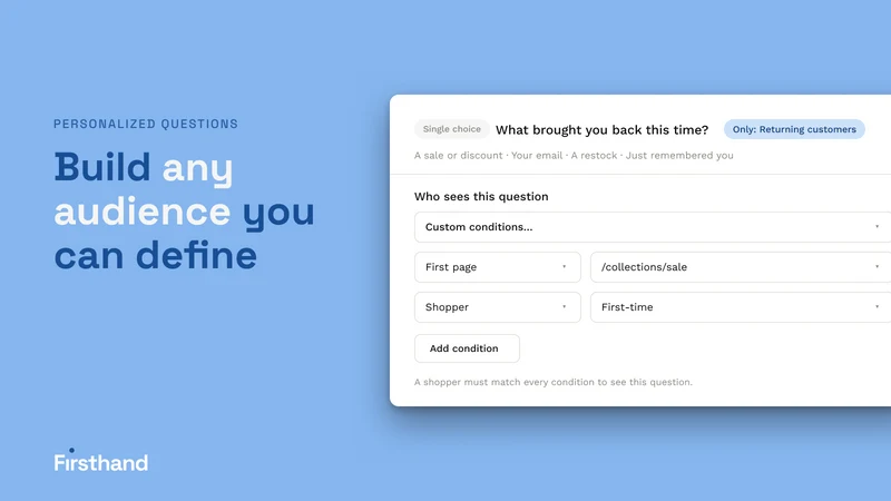 Firsthand Post Purchase Survey