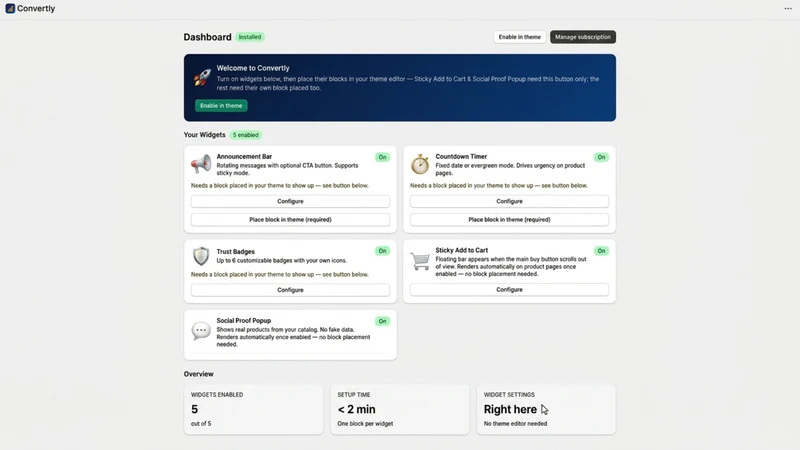 CONVERTLY: Conversion Widgets