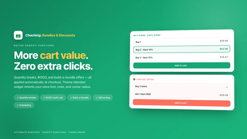 Chaching: Bundles & Discounts