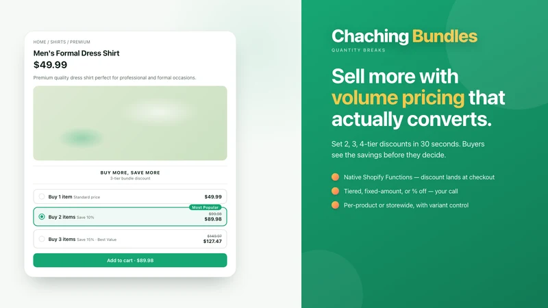 Chaching: Bundles & Discounts