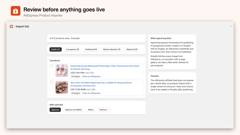 AliExpress Product Importer