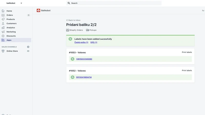 3NODE Balikobot Integration