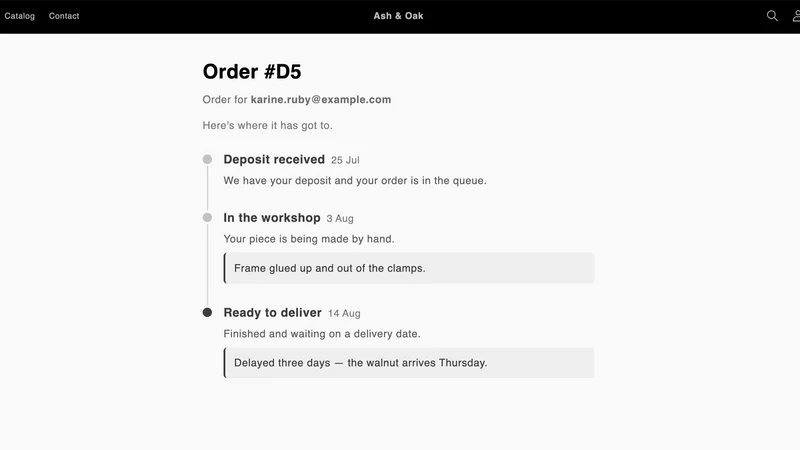 Workbench: Order Status