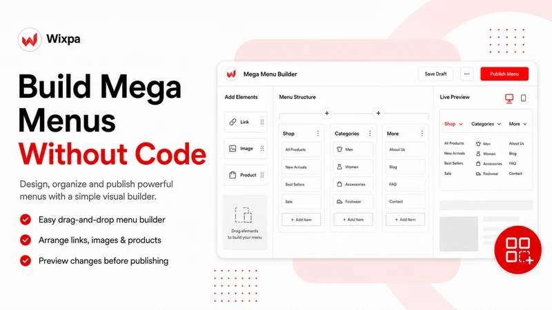 Wixpa Mega Menu