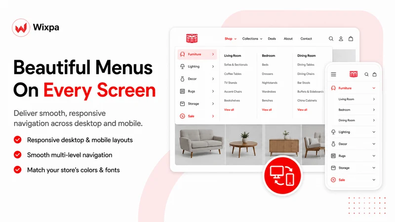 Wixpa Mega Menu