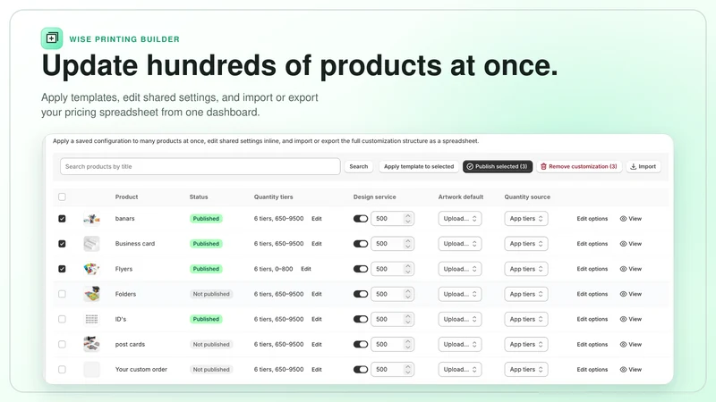 Wise Options Builder