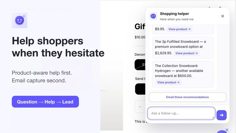 ShopLead AI: Capture Emails