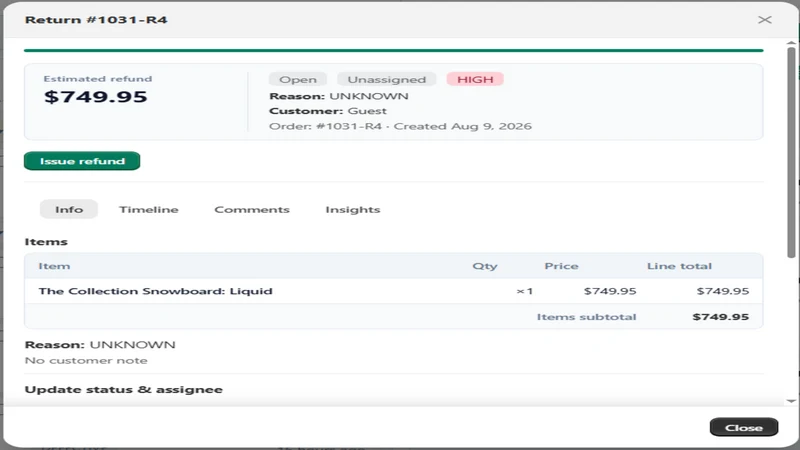 ReturnBoard ‑ Returns Kanban