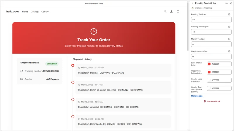 Makasee Order Tracking App