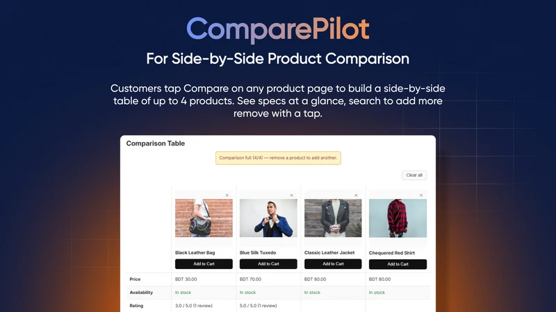 ComparePilot: Compare Products