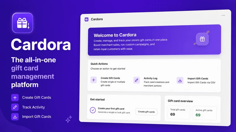 Cardora ‑ Gift Card Manager