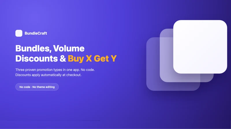 BundleCraft ‑ Bundle & Volume