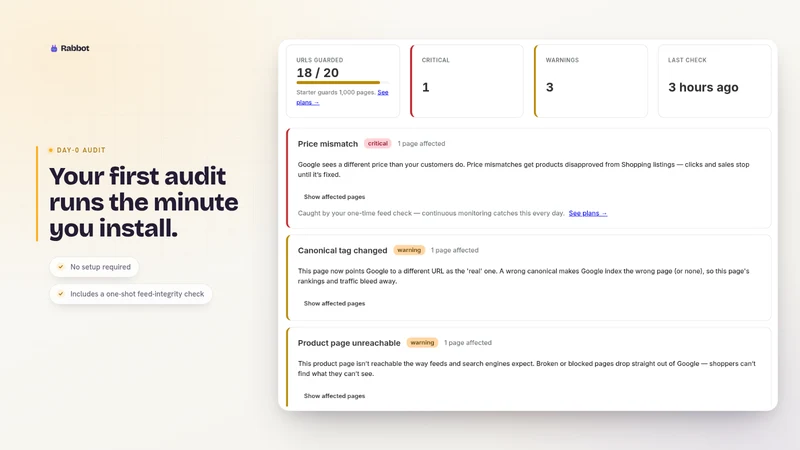 Rabbot: SEO & Feed Monitor