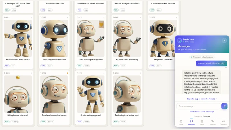 DeskCrew: Live Chat & Helpdesk