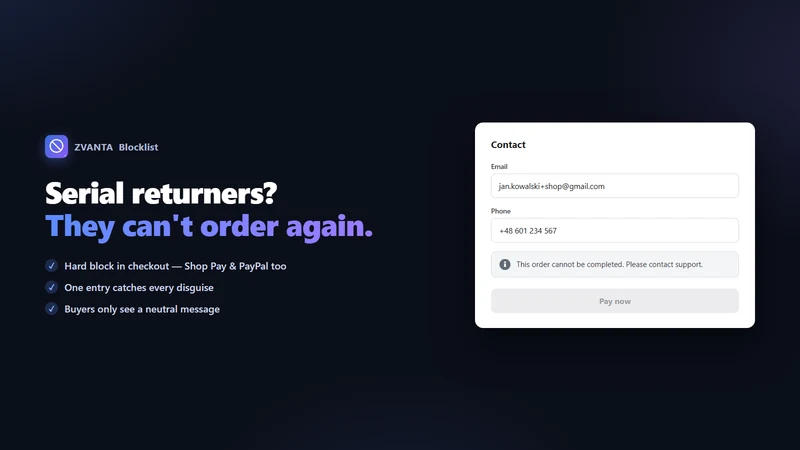 Zvanta Blocklist