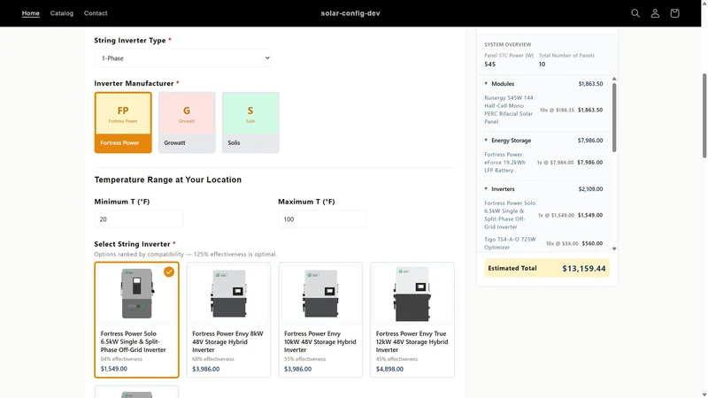 Solvera ‑ Solar Configurator