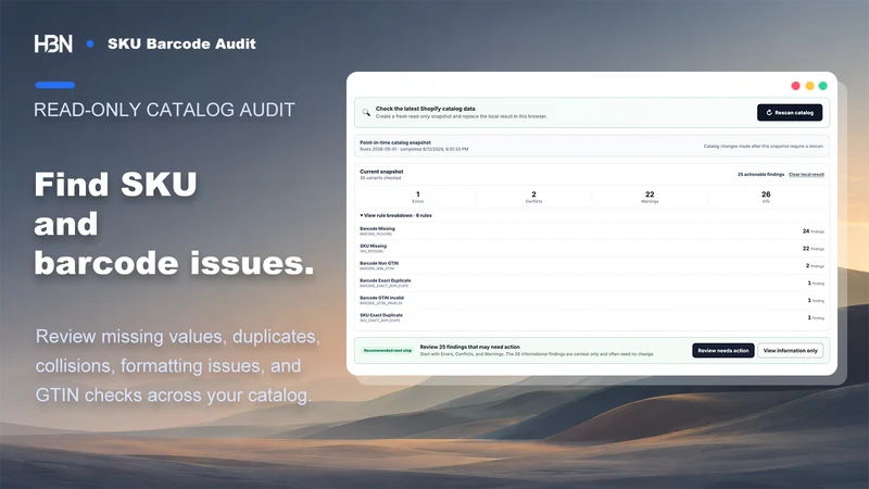 HBN: SKU Barcode Audit