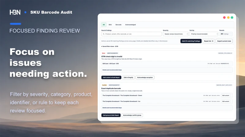 HBN: SKU Barcode Audit