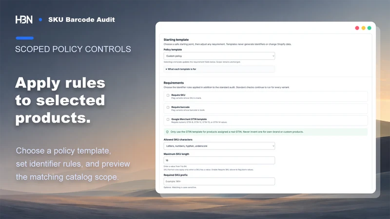 HBN: SKU Barcode Audit