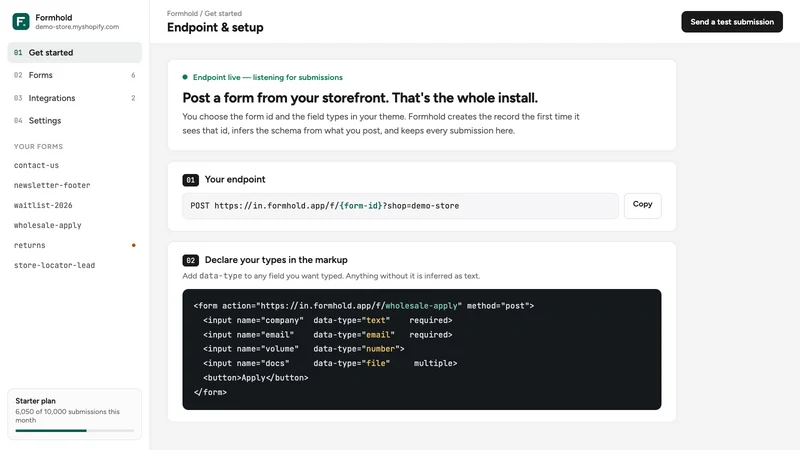 Formhold Custom Forms