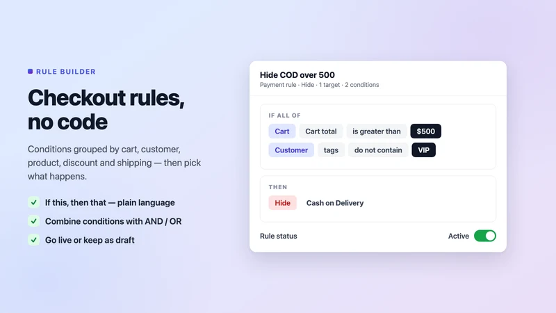 Edition ‑ Hide It; Checkout
