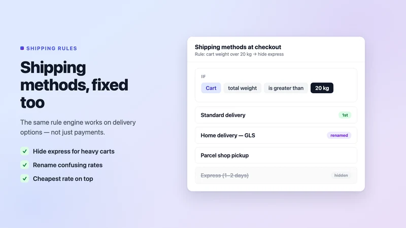 Edition ‑ Hide It; Checkout