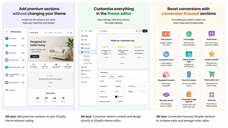 CRO Sections: Theme Sections