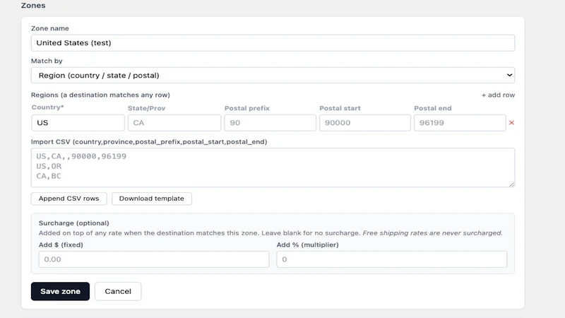 Cozy Shipping Rules and Rates