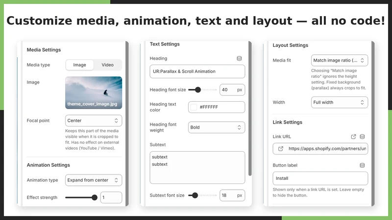 UR:Parallax & Scroll Animation